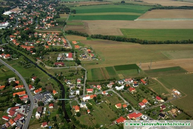 Letecký snímek obce Šenov u N.J. srpen 2007